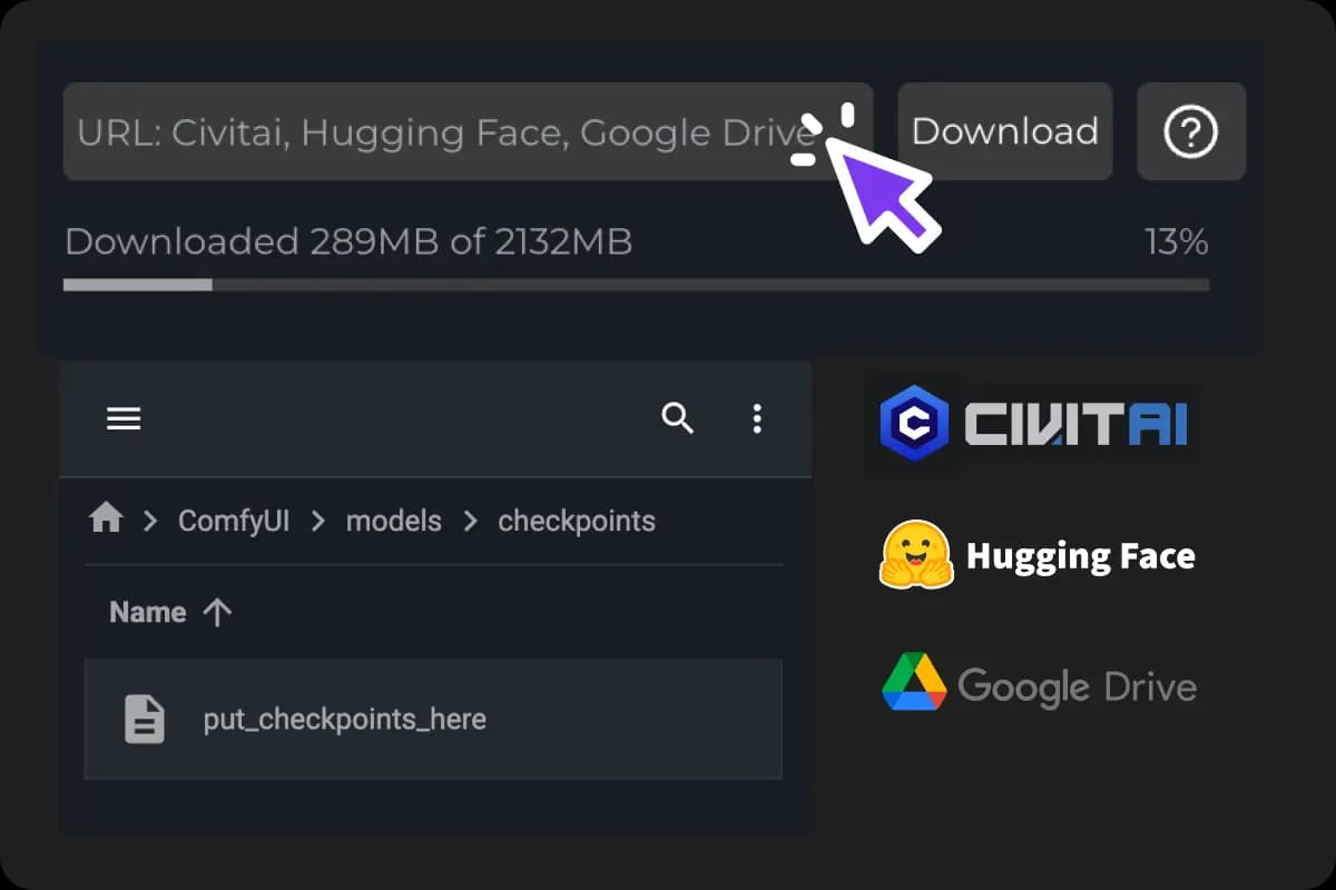 Download Models Freely from Civitai and Hugging Face